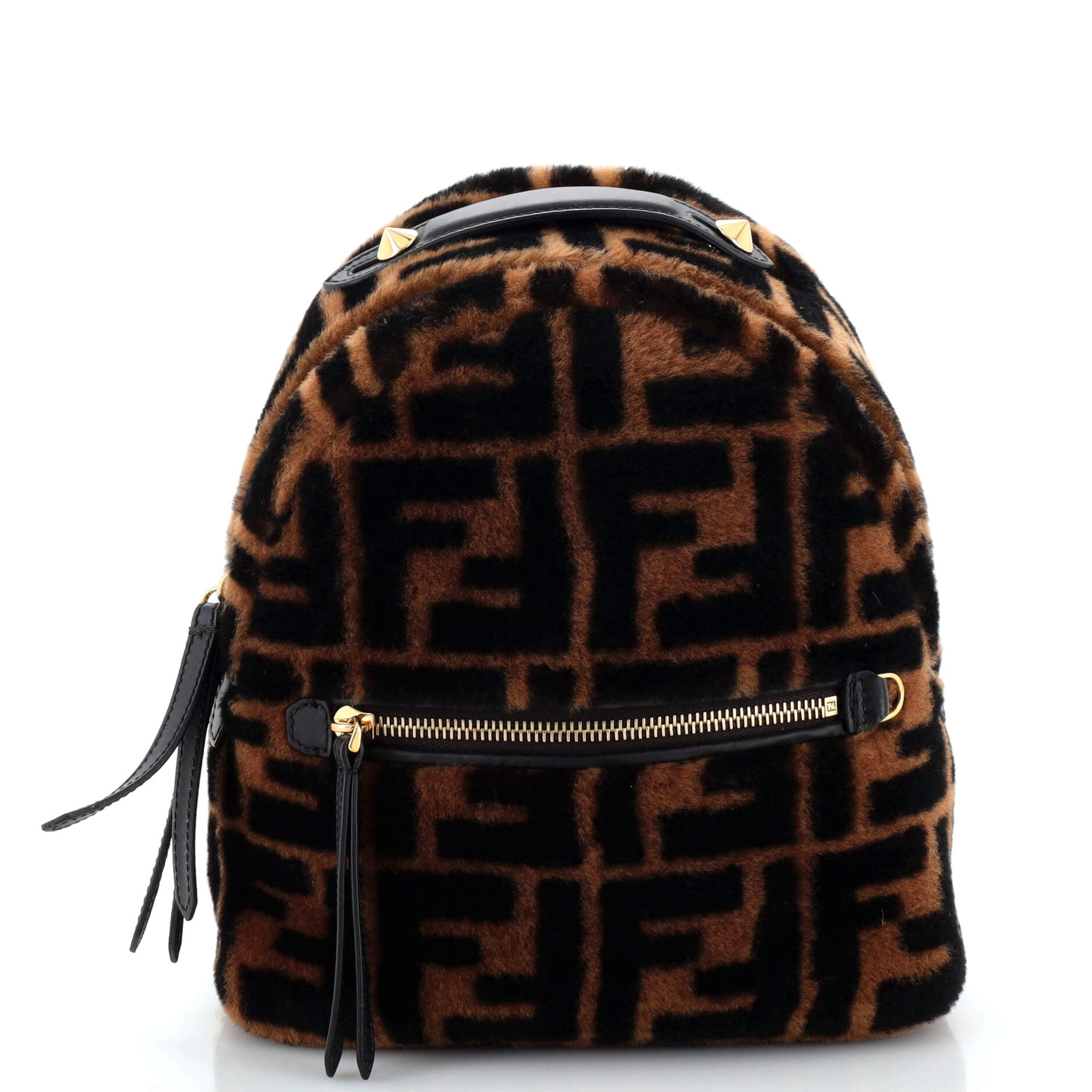 Zip Backpack Zucca Shearling Mini