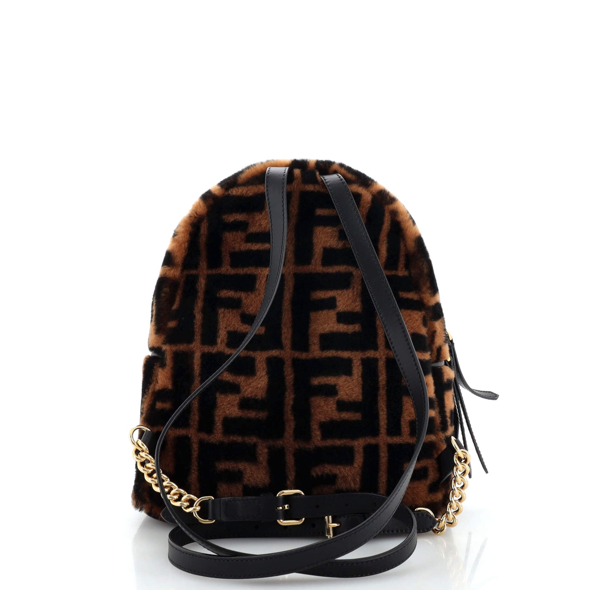 Zip Backpack Zucca Shearling Mini