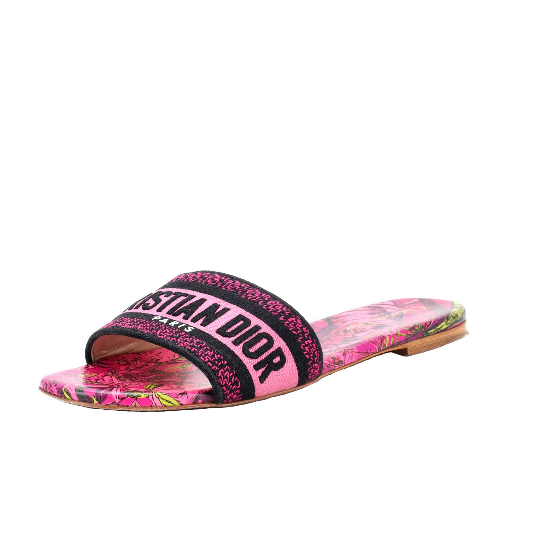 Women's Dway Flat Sandals Embroidered Canvas