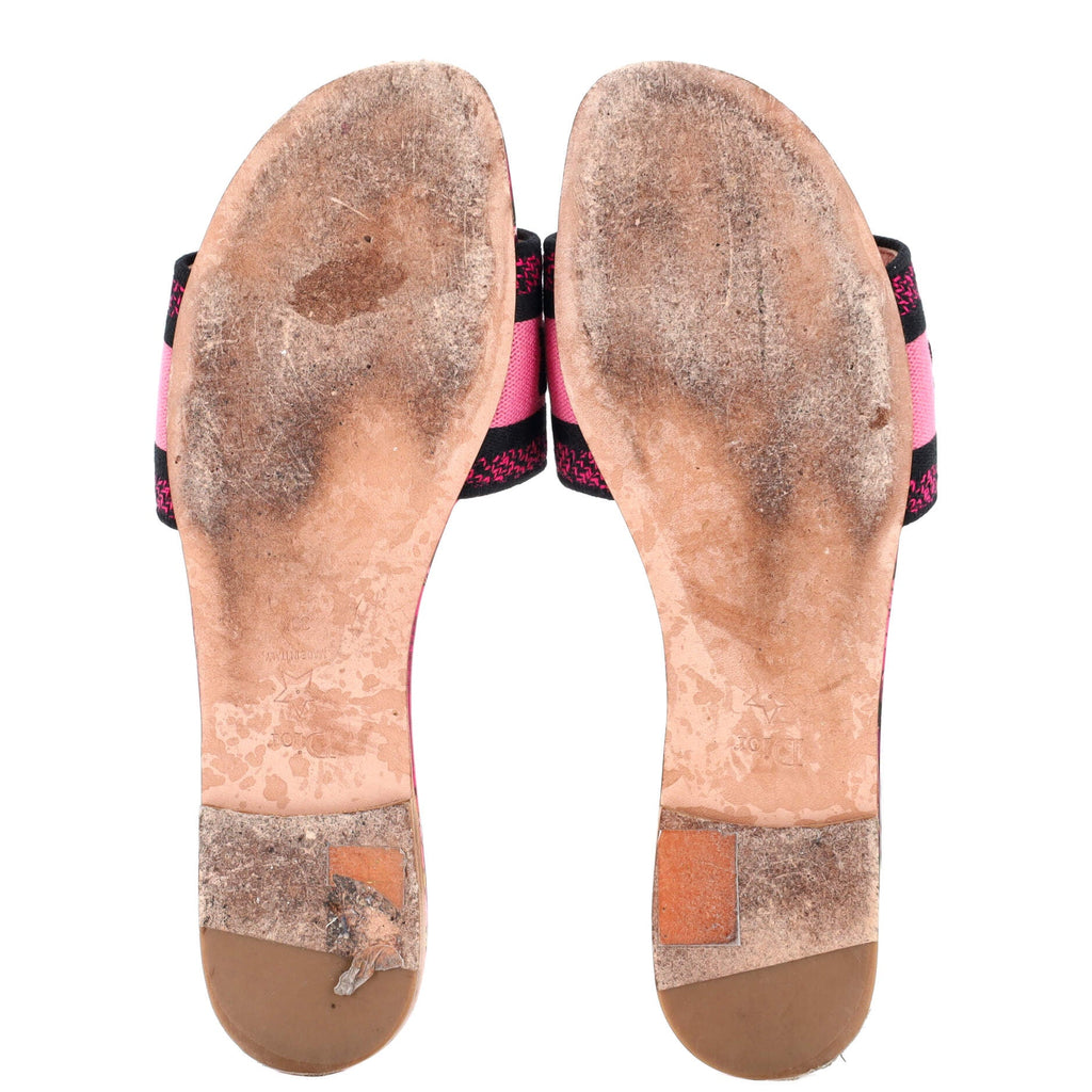 Women's Dway Flat Sandals Embroidered Canvas