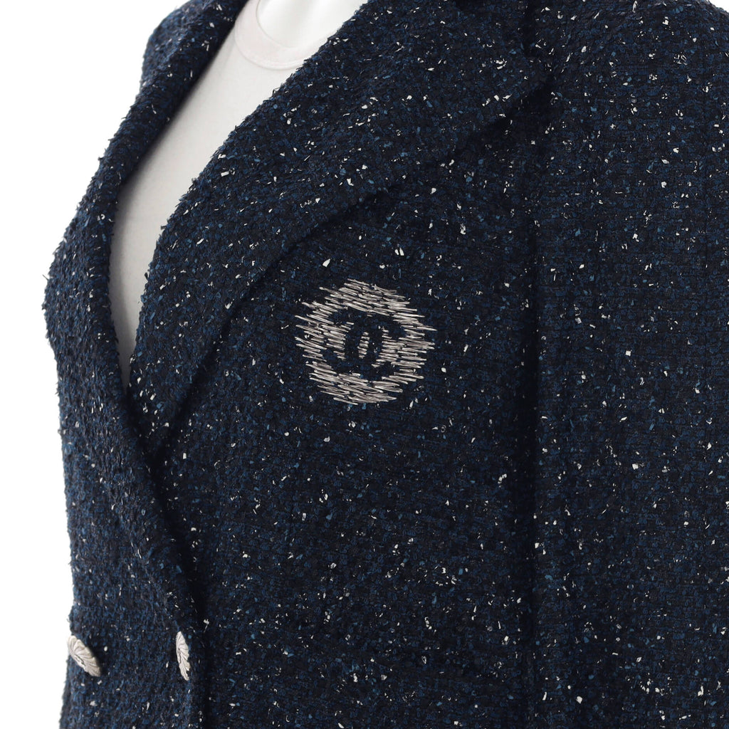 Women's Double Breasted Short Jacket Tweed