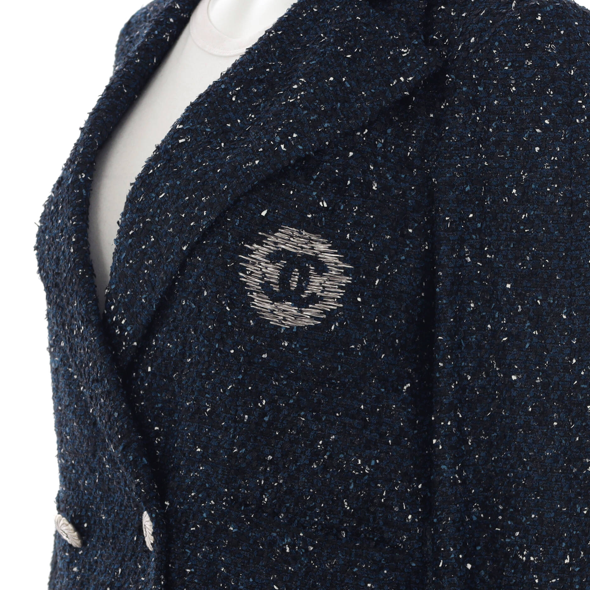 Women's Double Breasted Short Jacket Tweed
