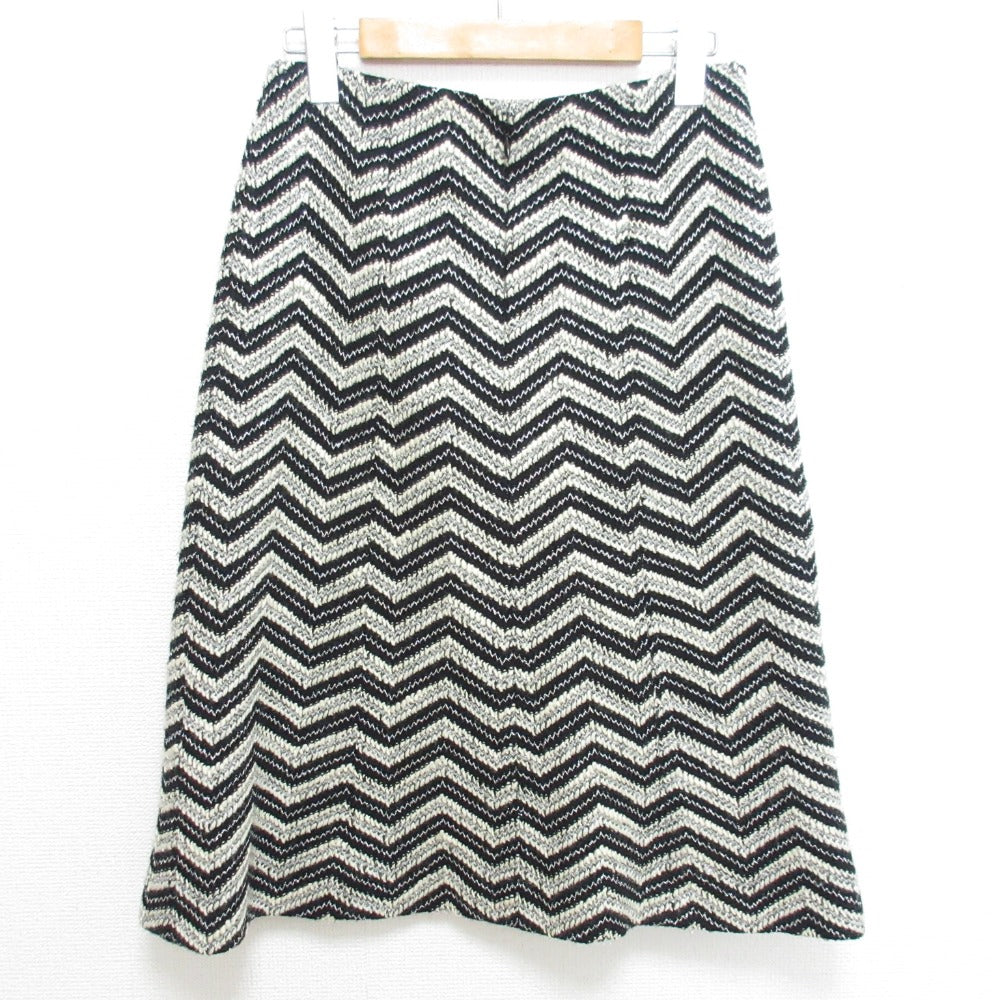 Chanel Chevron Coco Mark Tweed Skirt