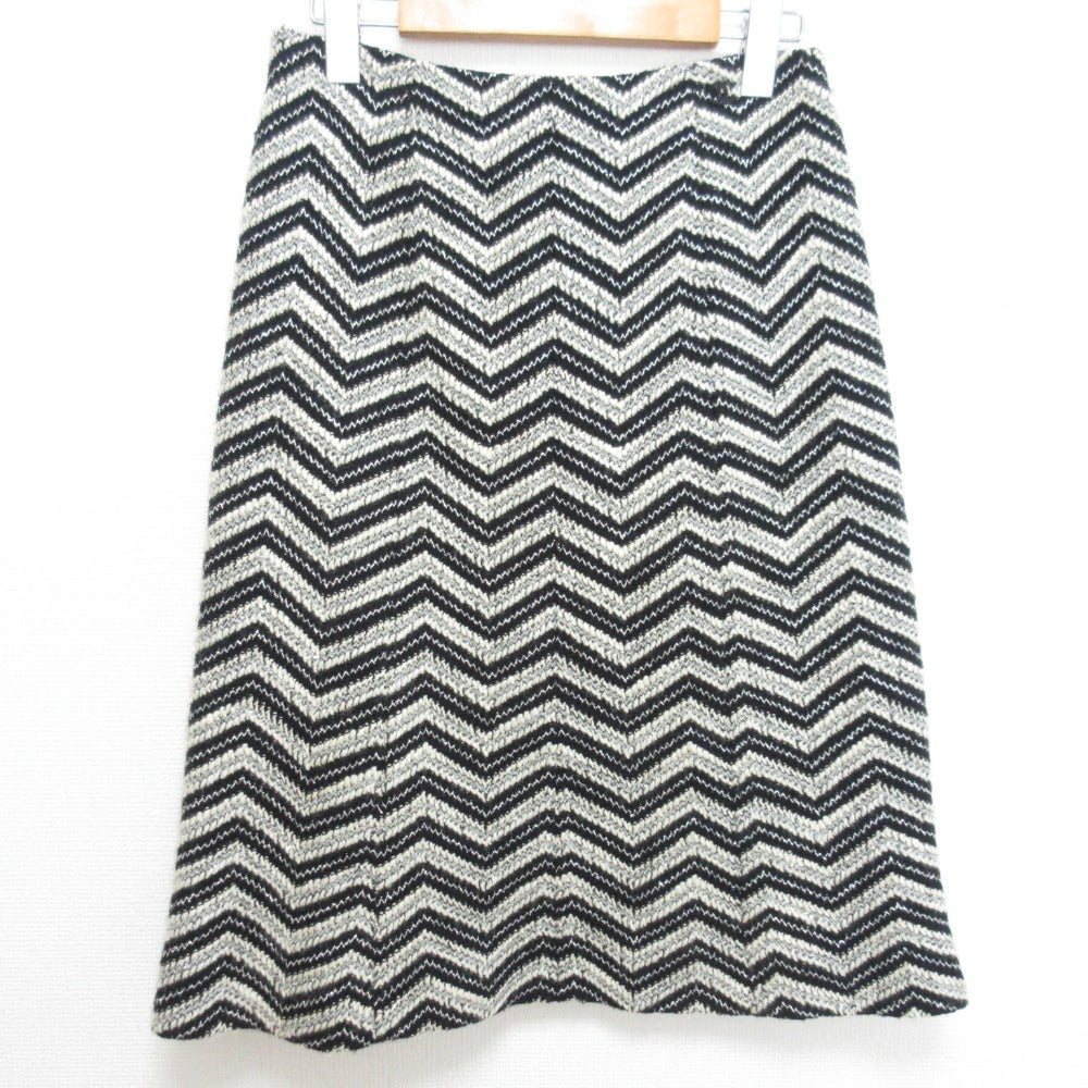Chanel Chevron Coco Mark Tweed Skirt