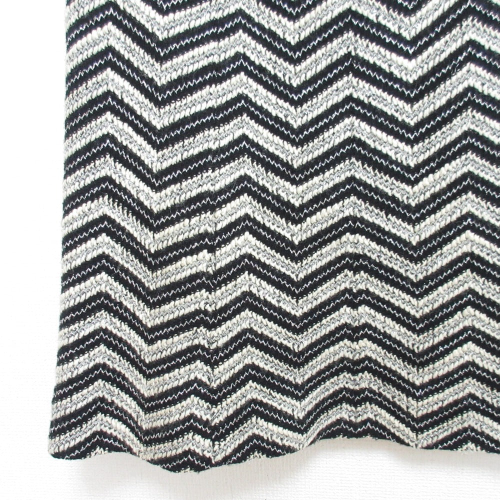 Chanel Chevron Coco Mark Tweed Skirt
