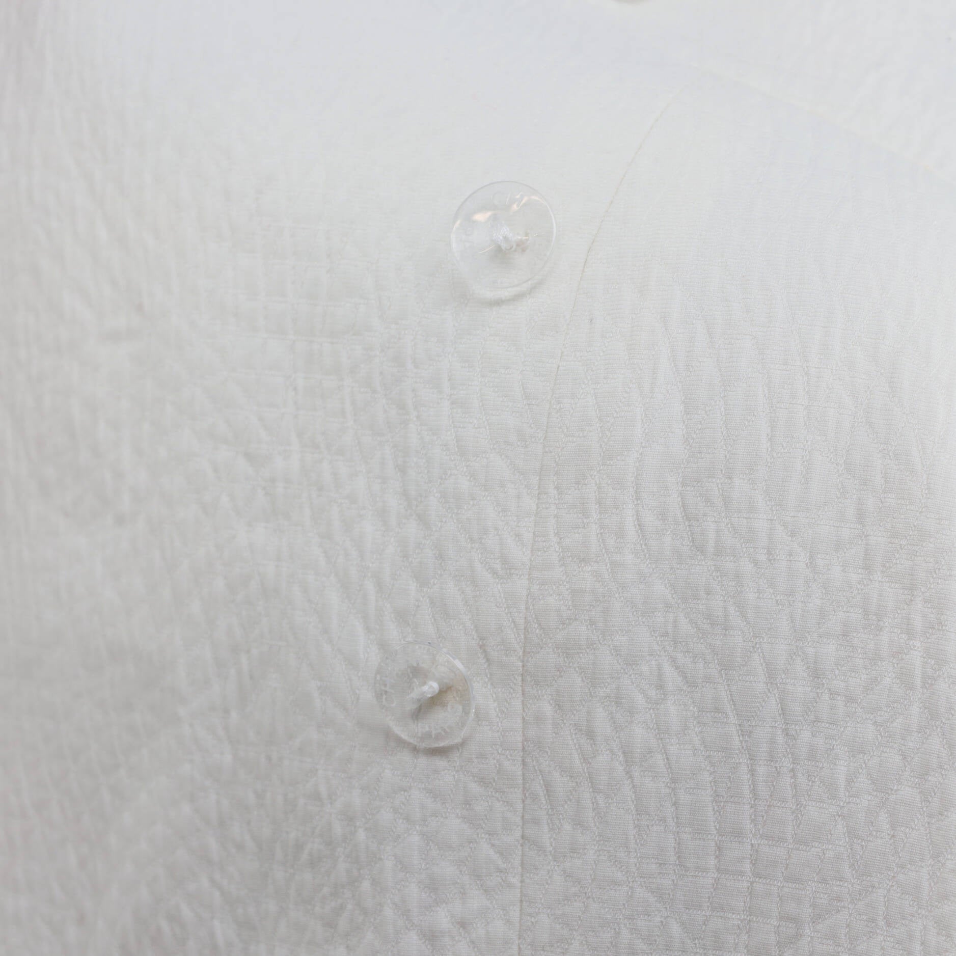Women's Vintage Striped Collarless Jacket Stitched Cotton and Viscose
