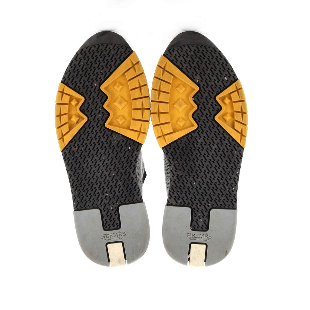 Men's Addict Sneakers Knit Fabric with Leather