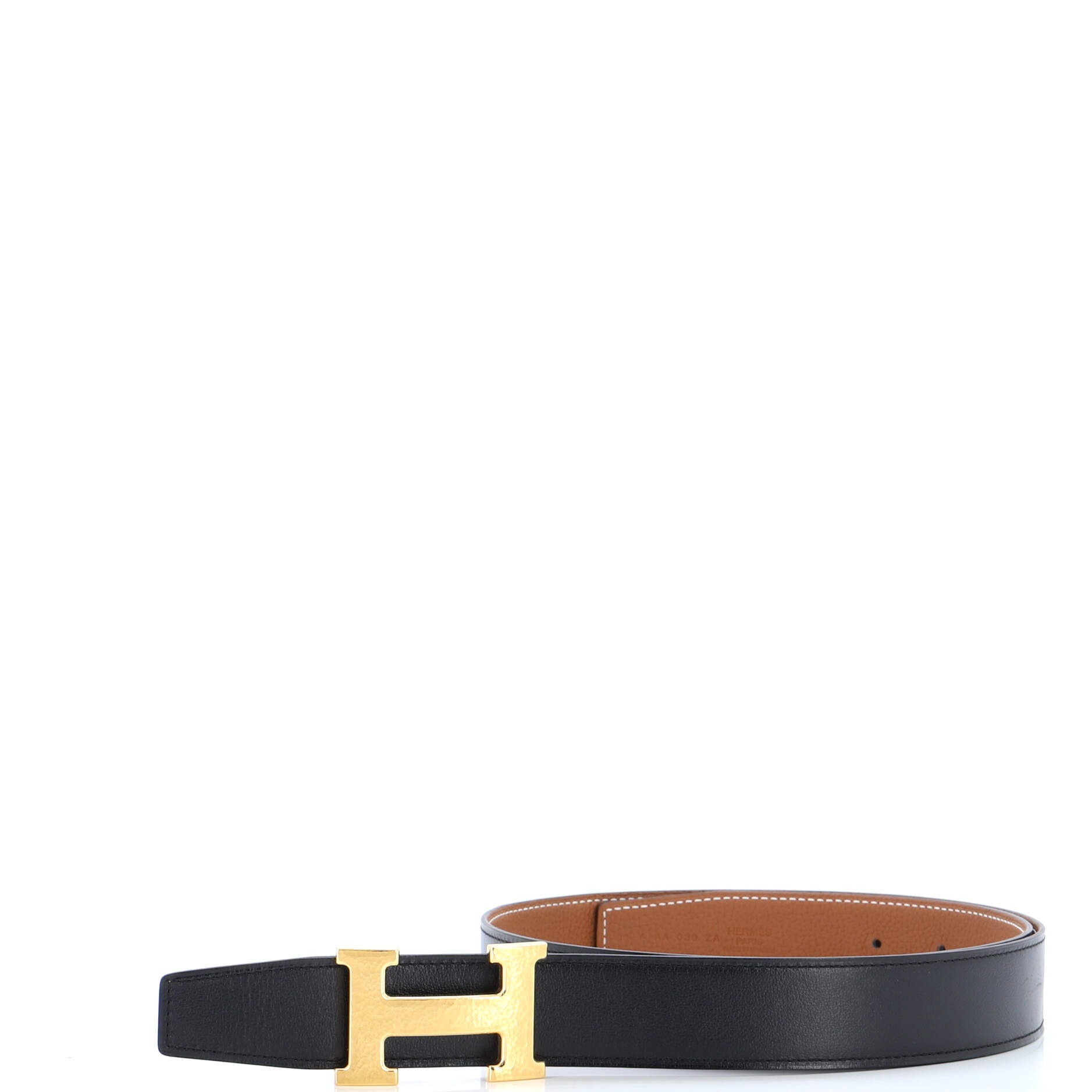 Constance Reversible Belt Leather with Guilloche Hardware Medium 85