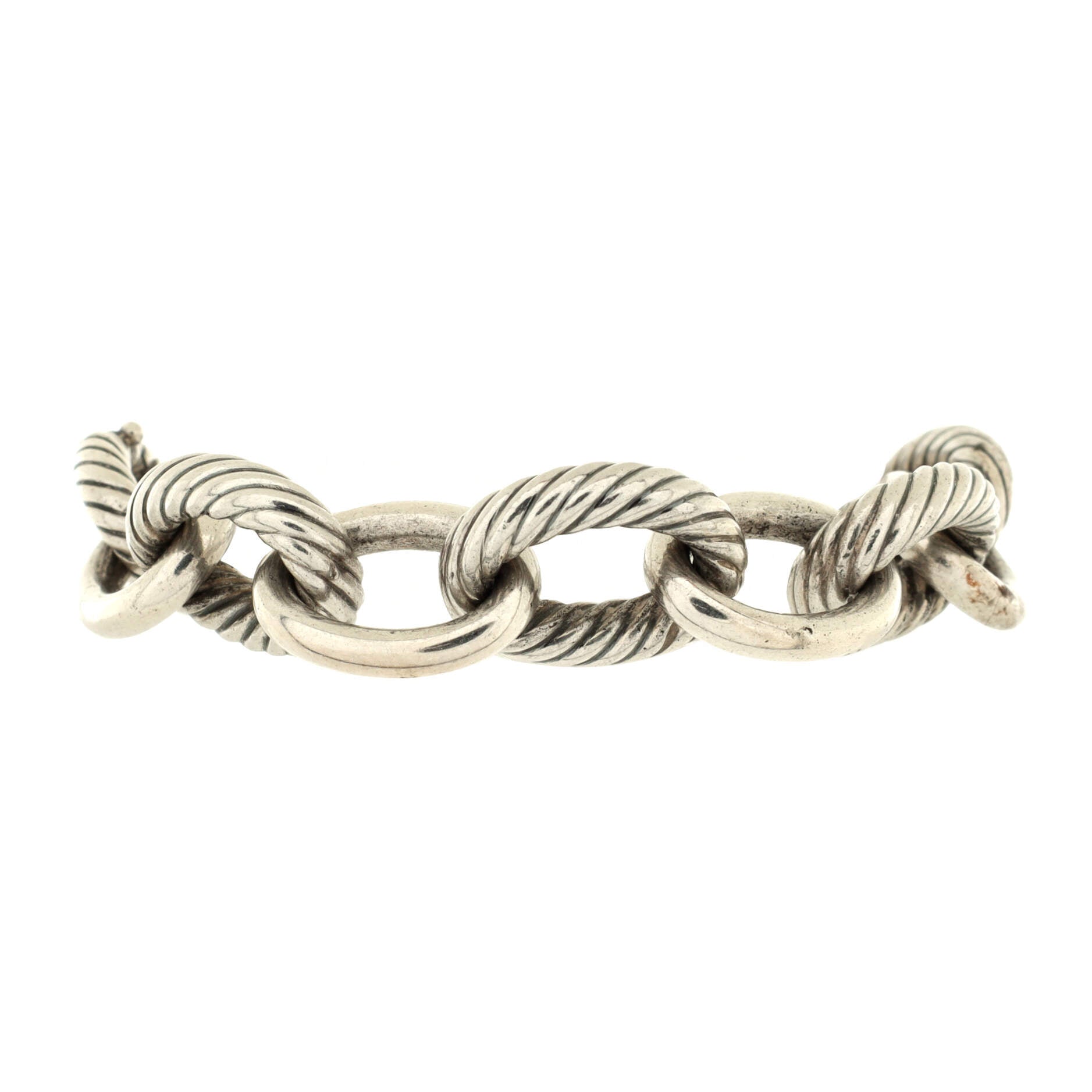 Oval Link Bracelet Sterling Silver XL