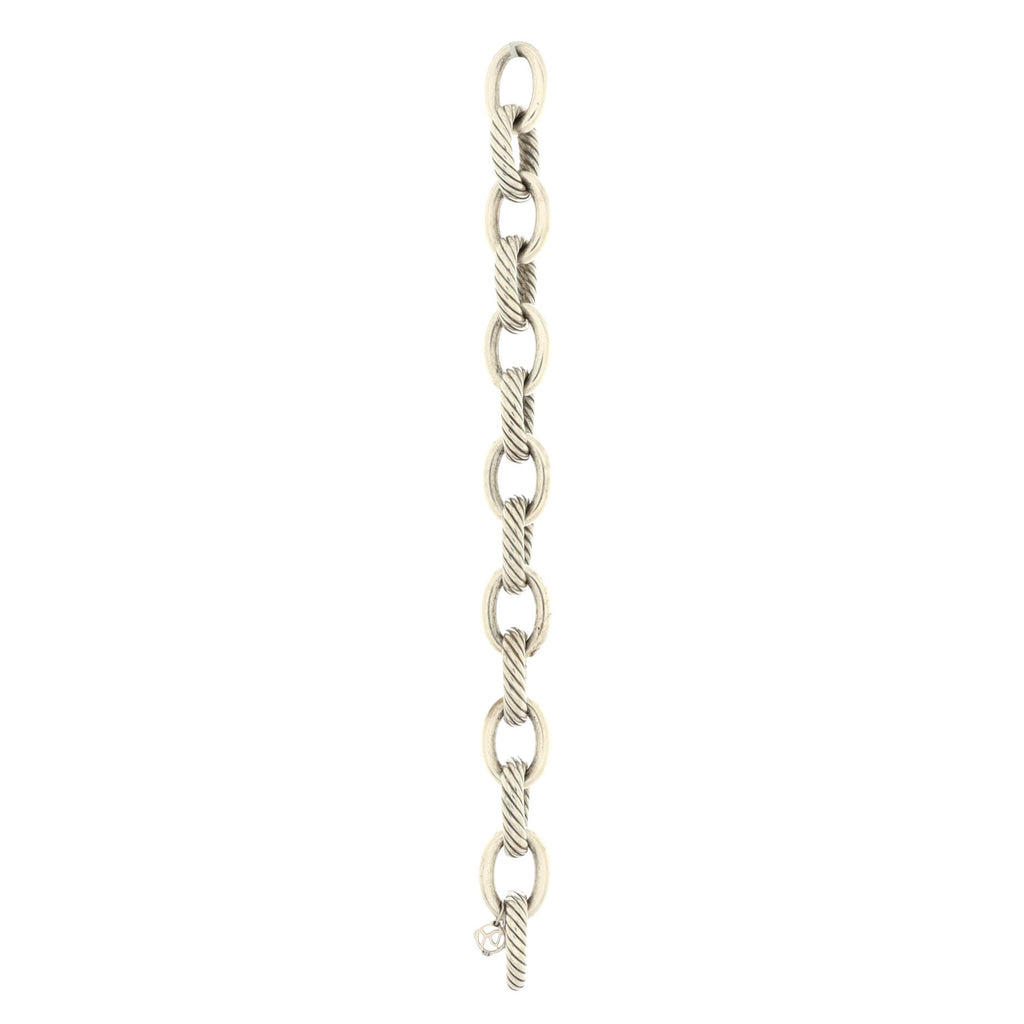 Oval Link Bracelet Sterling Silver XL