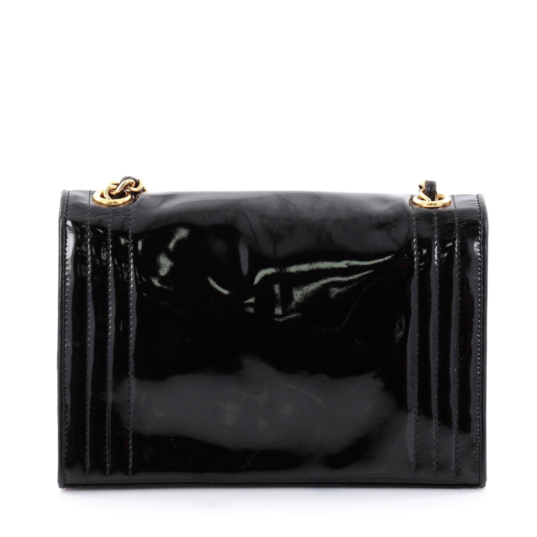 Vintage CC Stitch Flap Bag Patent Mini
