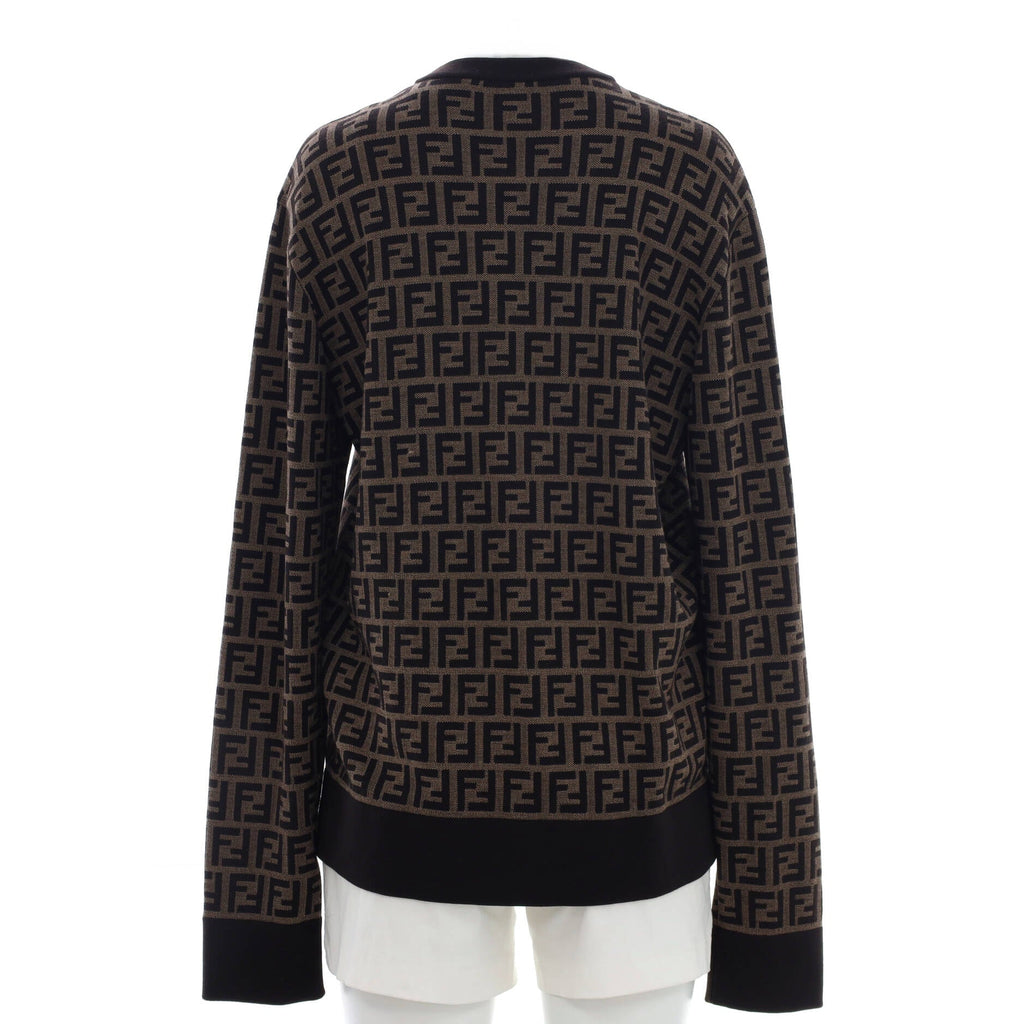 x Fendi Fendace Women's Medusa Crewneck Sweater Embellished Wool