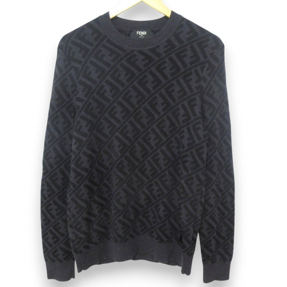 Fendi Zucca Jacquard Wool Knit