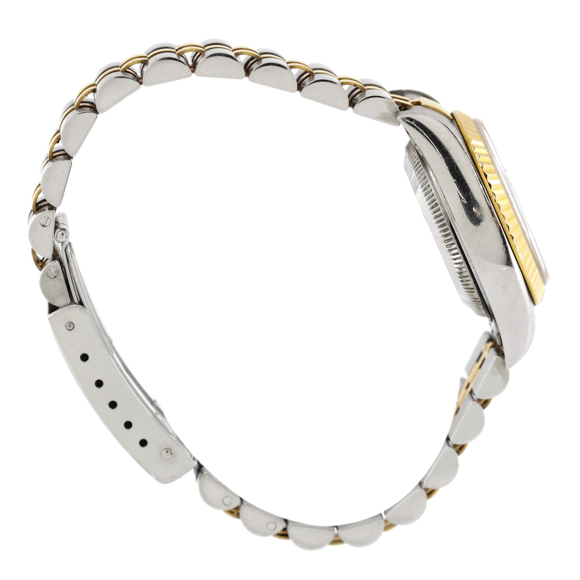 Oyster Perpetual Datejust Automatic Watch Stainless Steel and Yellow Gold with Diamond Markers 28