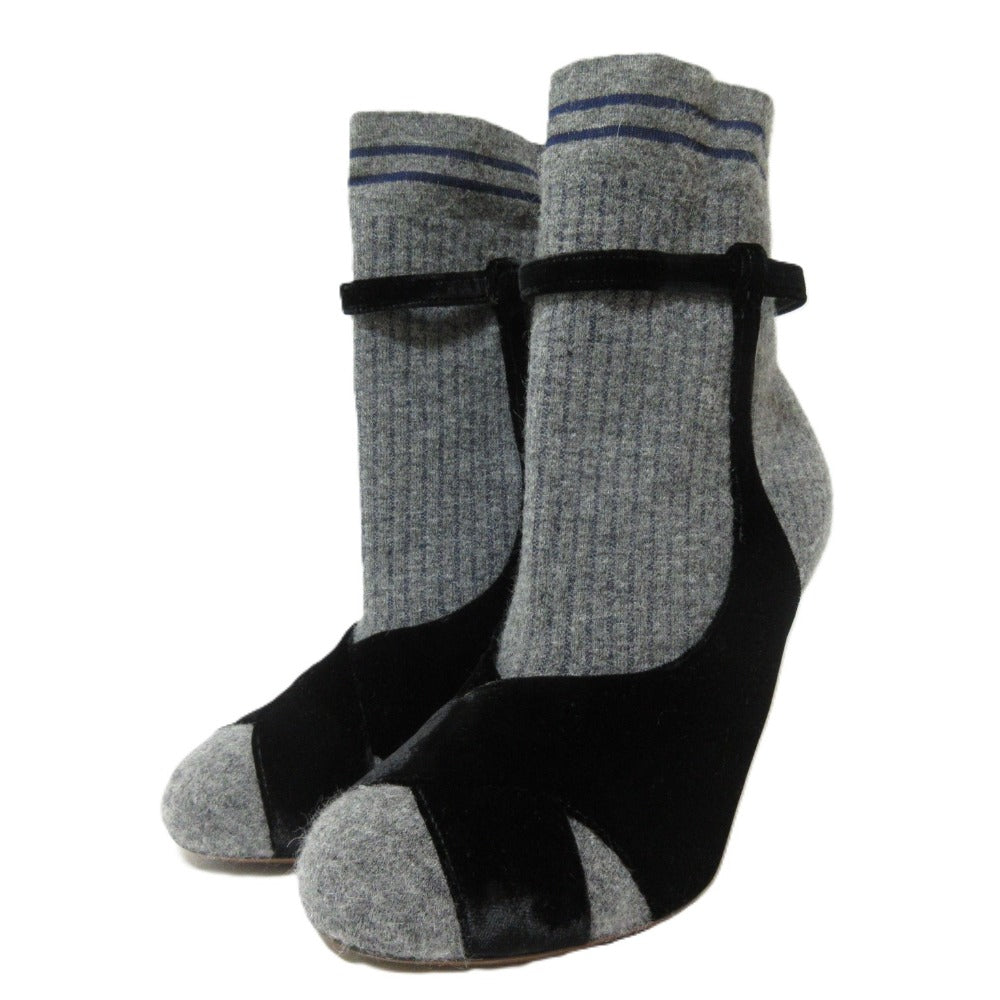 Fendi ROCKOKO Knit Velour Short Boots