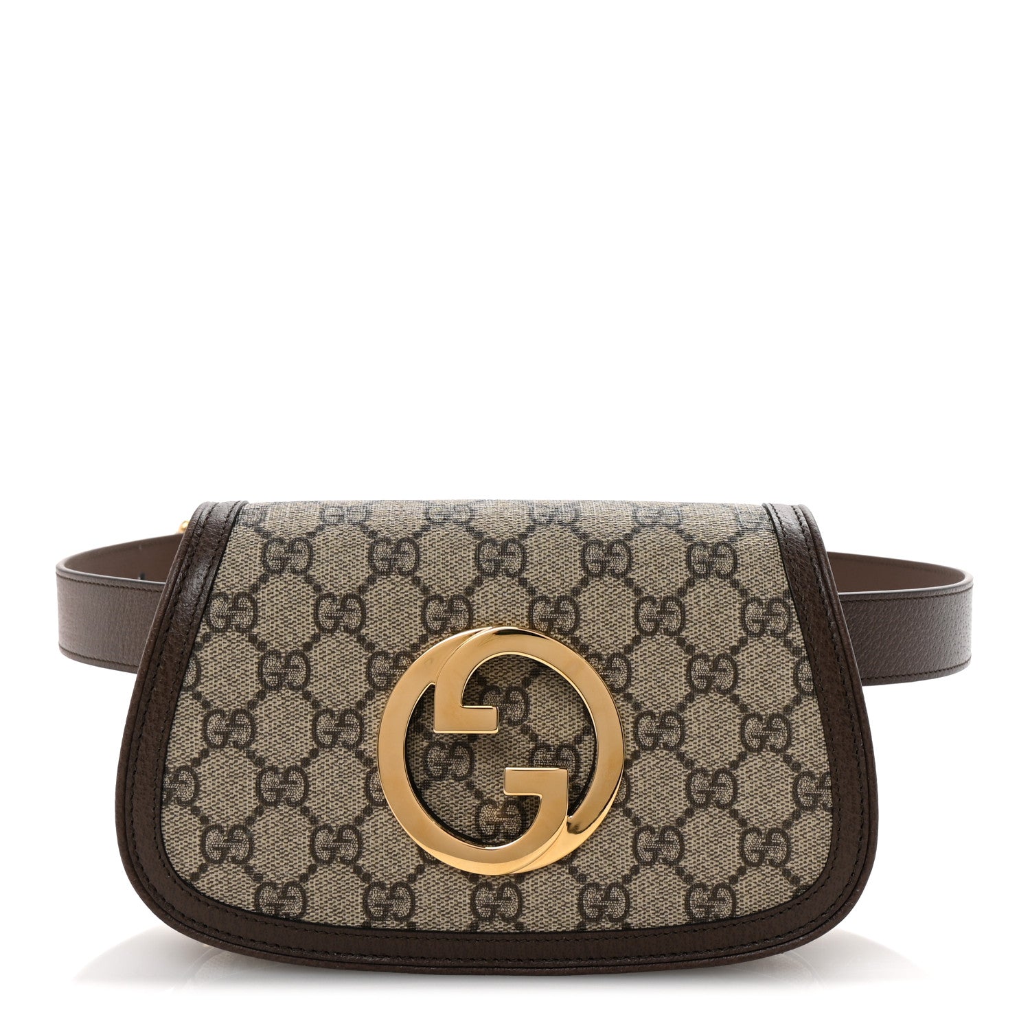 GG Supreme Monogram Textured Dollar Calfskin Blondie Belt Bag 95 38 Beige Ebony New Acero
