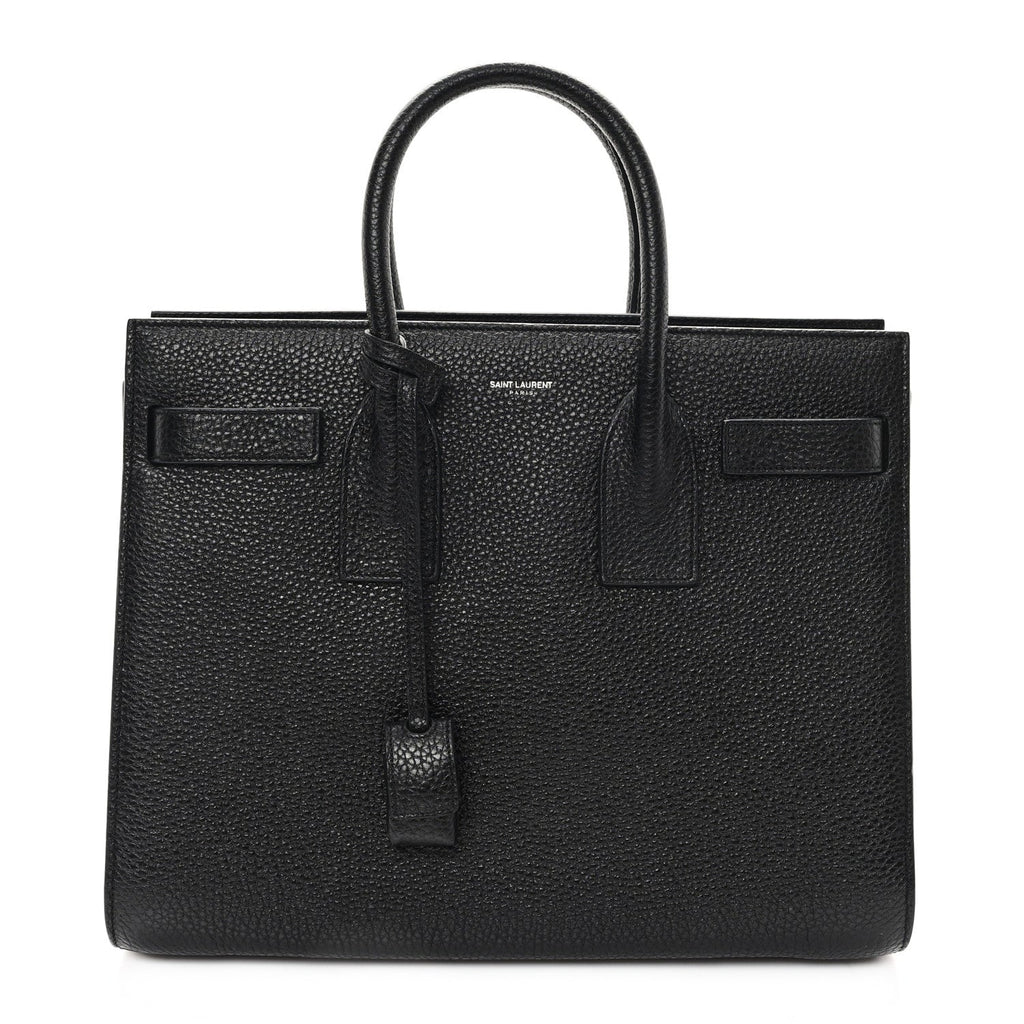 Grained Calfskin Small Sac De Jour Black