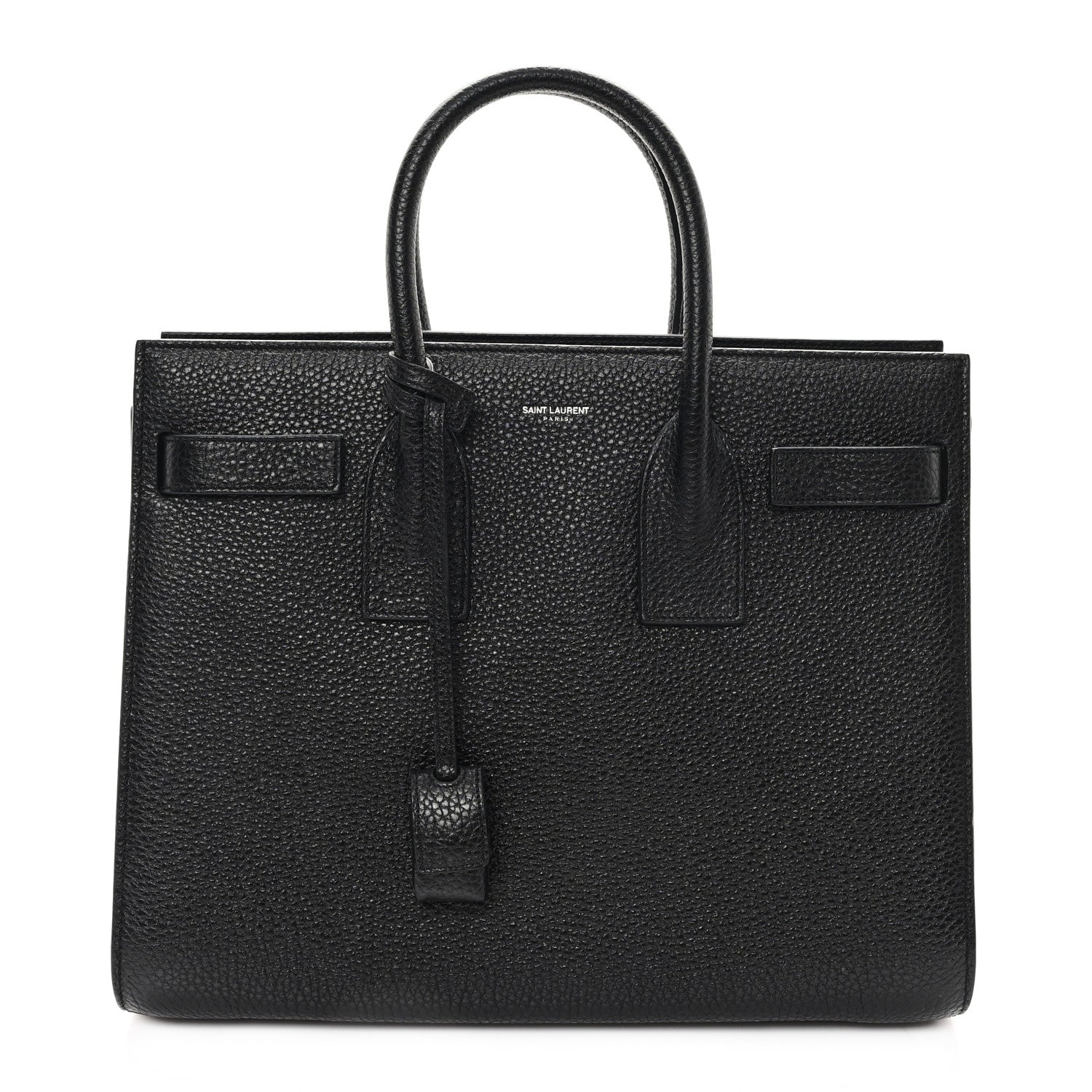 Grained Calfskin Small Sac De Jour Black
