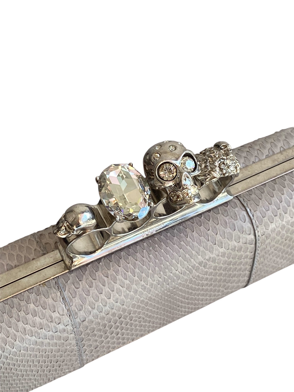 Alexander Mcqueen Python Knuckle Clutch