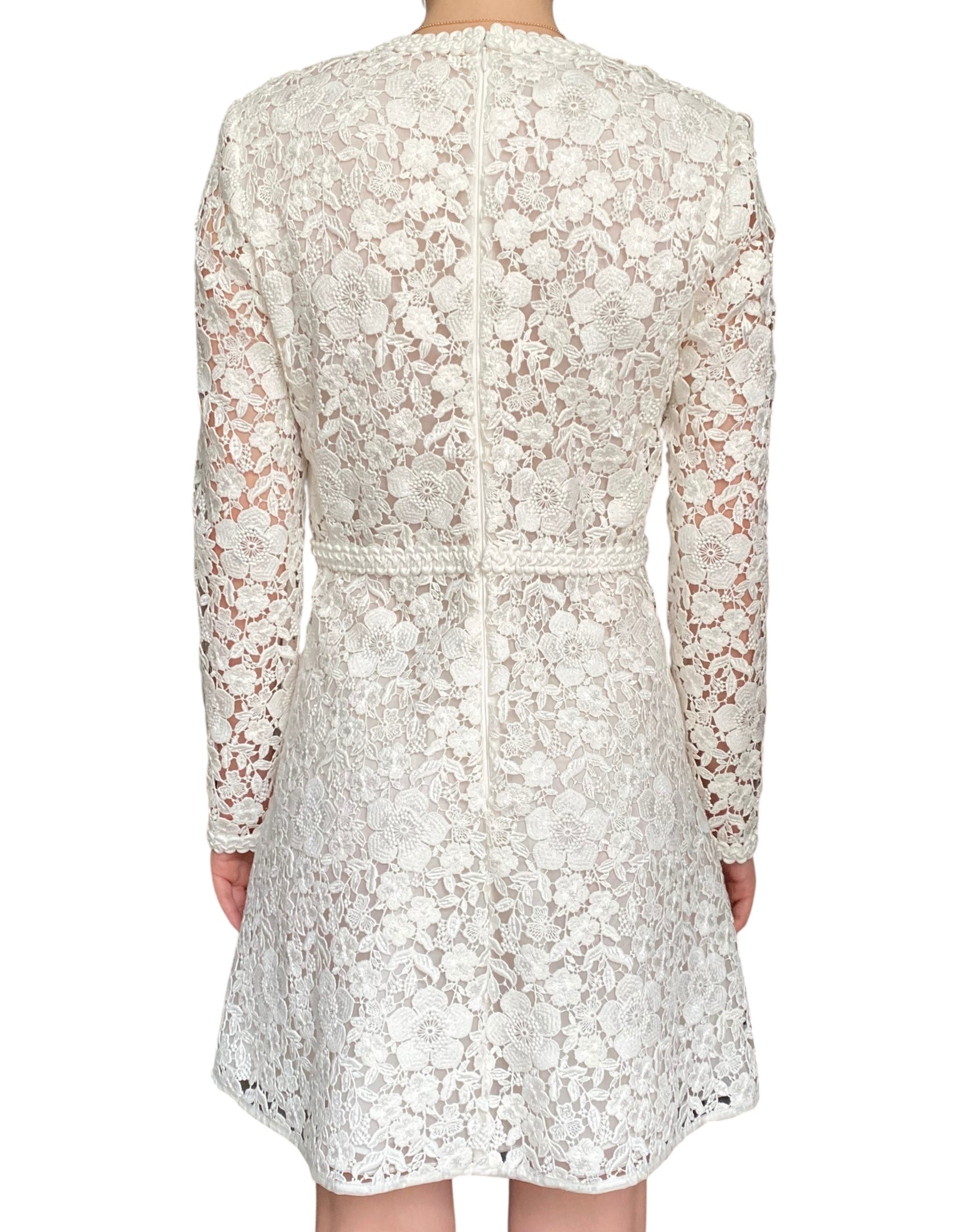 Giambattista Valli White Lace Bow Mini Dress - 44 / US 6-8