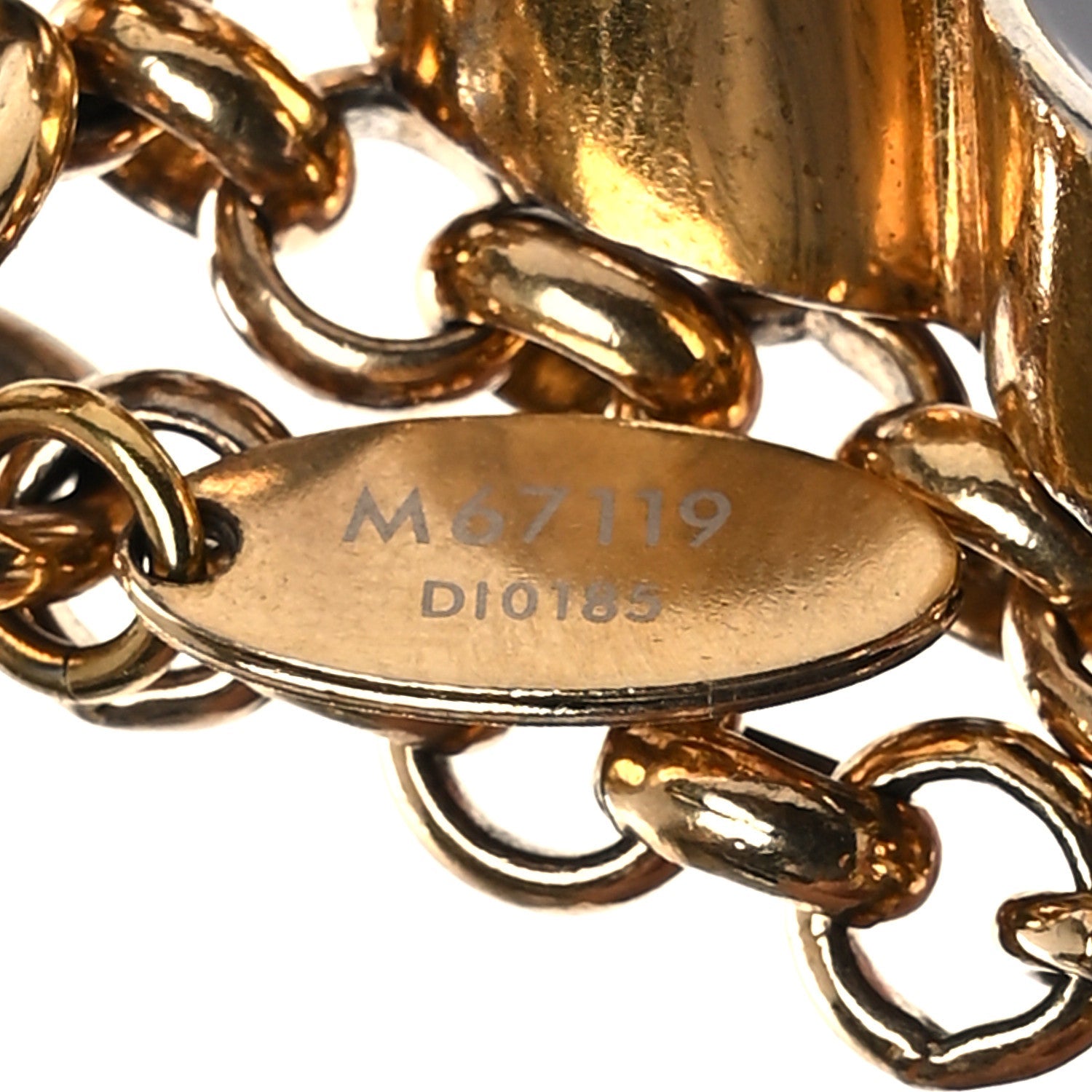 Metal Enamel Fleur De Monogram Bag Charm Dore