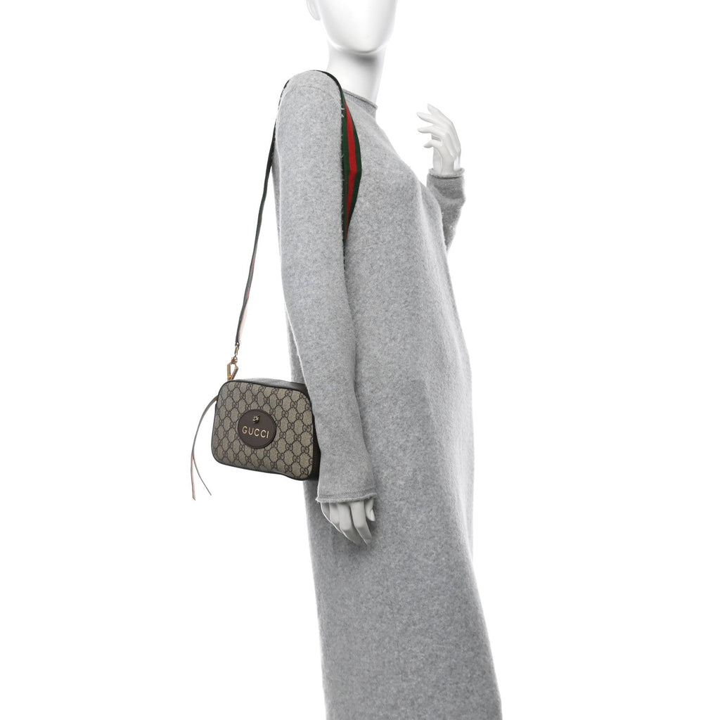 GG Supreme Monogram Web Neo Vintage Shoulder Bag Beige New Acero Crop
