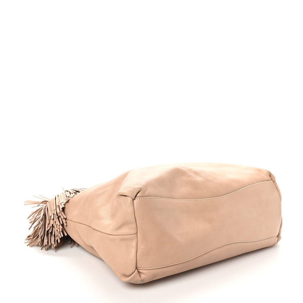 Nappa Frills Tote Cipria