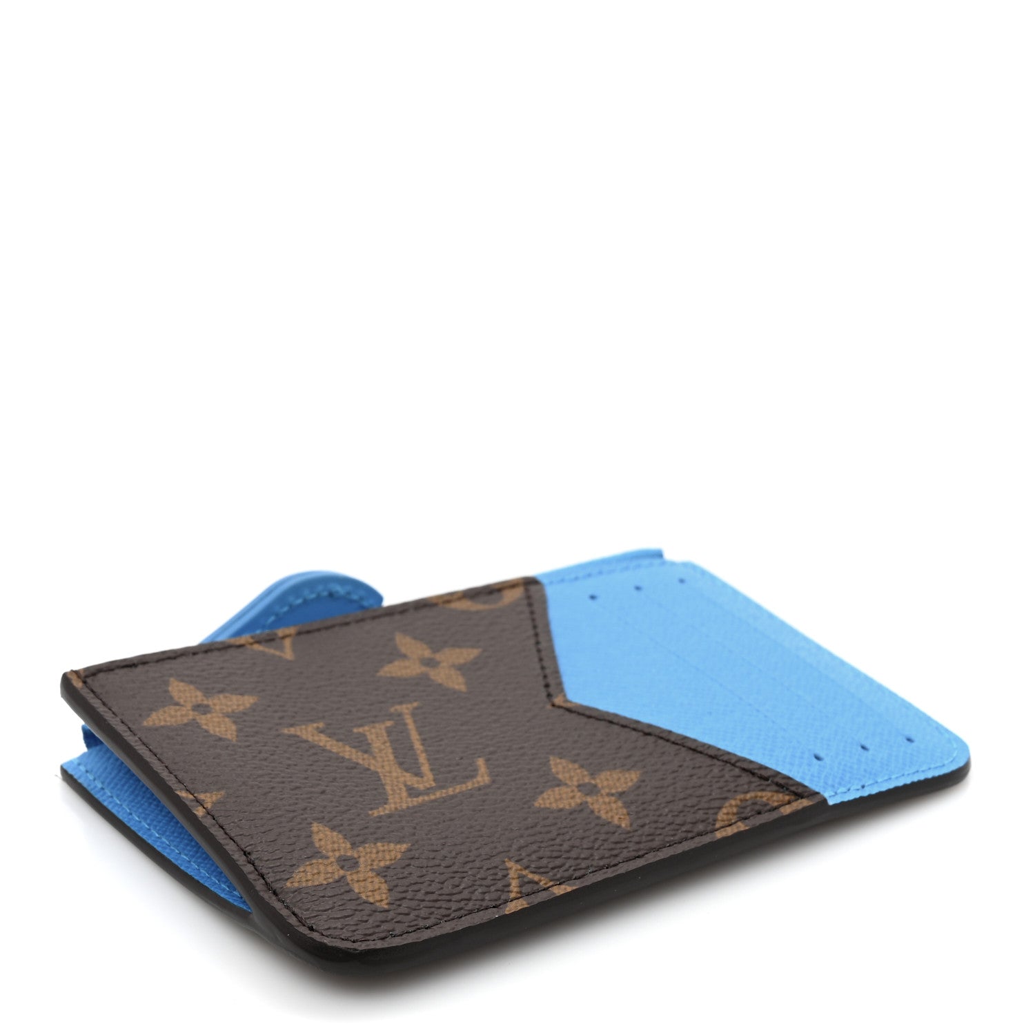 Monogram Zipped Romy  Holder Gaston Blue