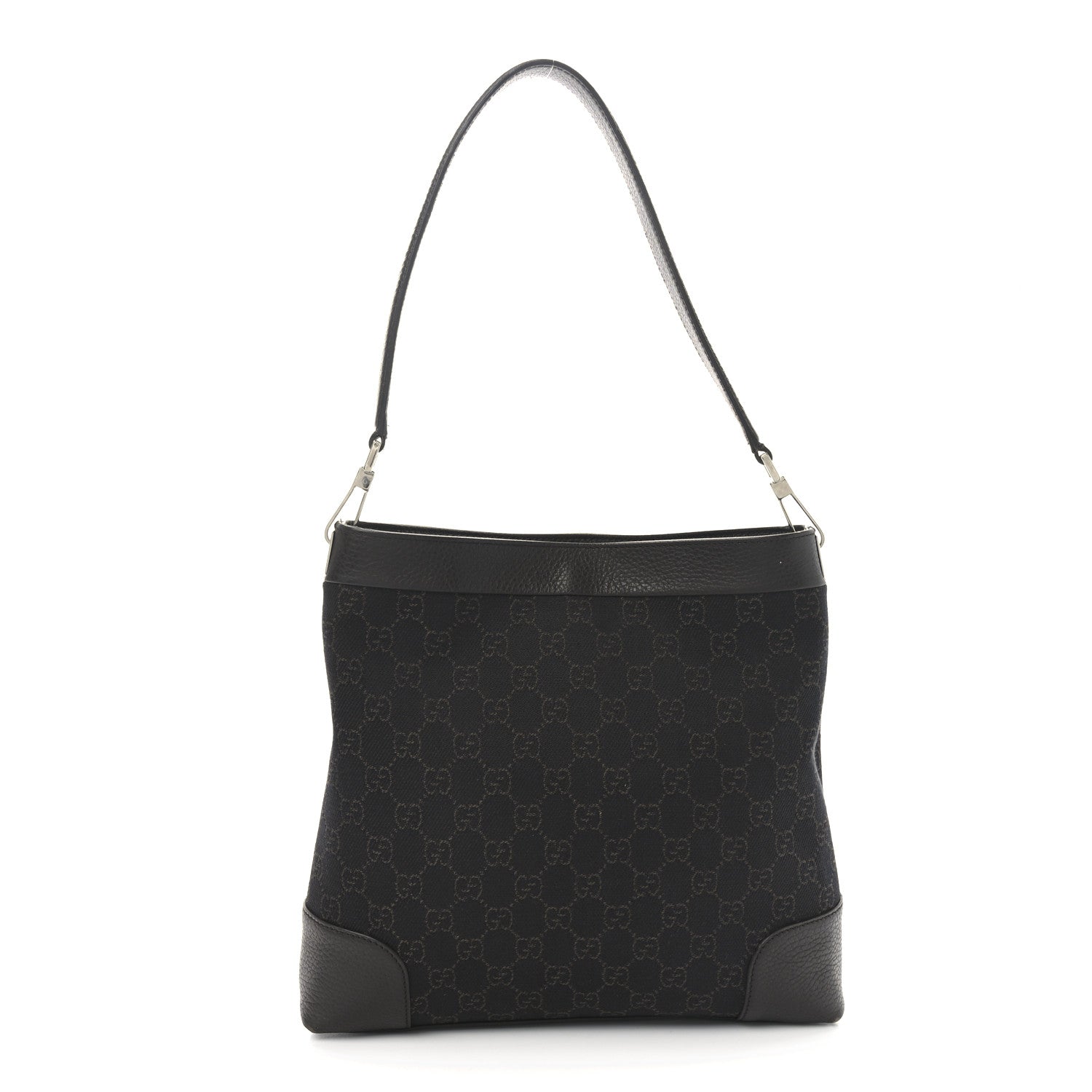 Canvas Calfskin Monogram Tote Bag Brown