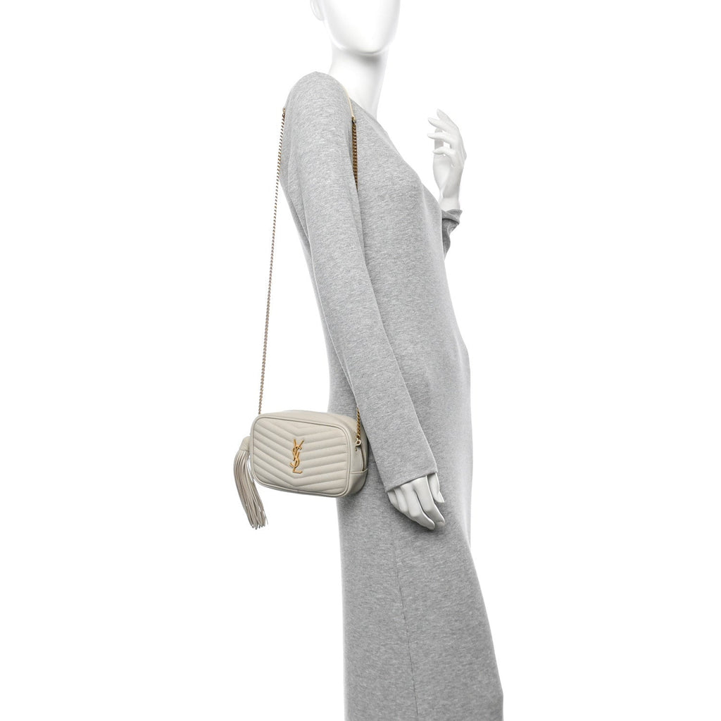 Grain De Poudre Matelasse Monogram Mini Lou Camera Bag Crema Soft
