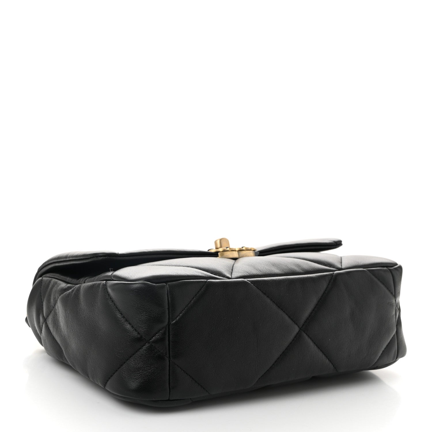 Lambskin Quilted Medium Chanel 19 Flap Black