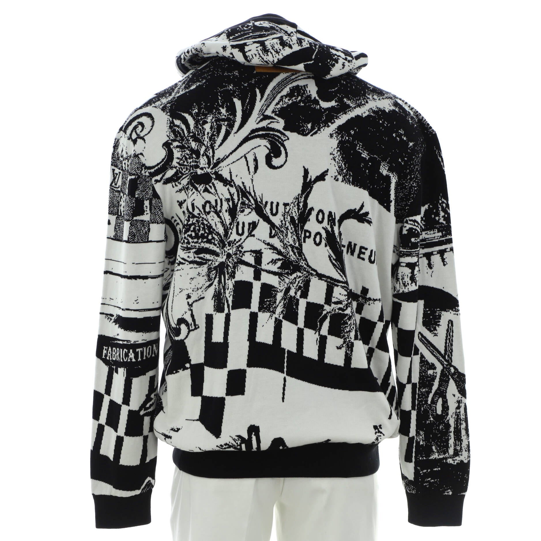 Men's Parisian Collage Jacquard Hoodie Printed Cotton