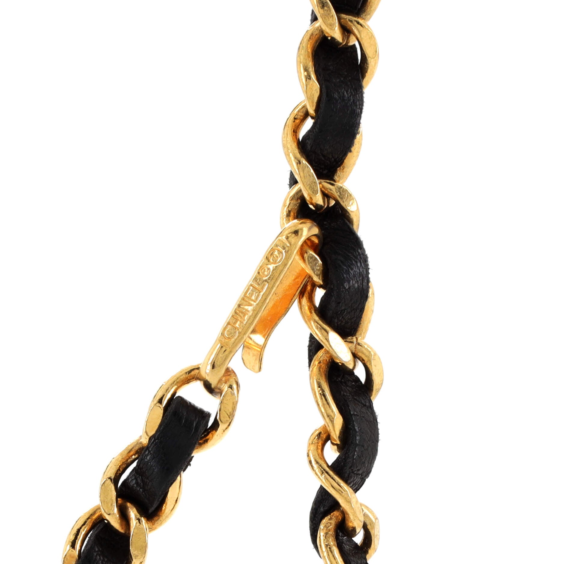 Vintage Medallion Chain Belt Metal and Leather 90