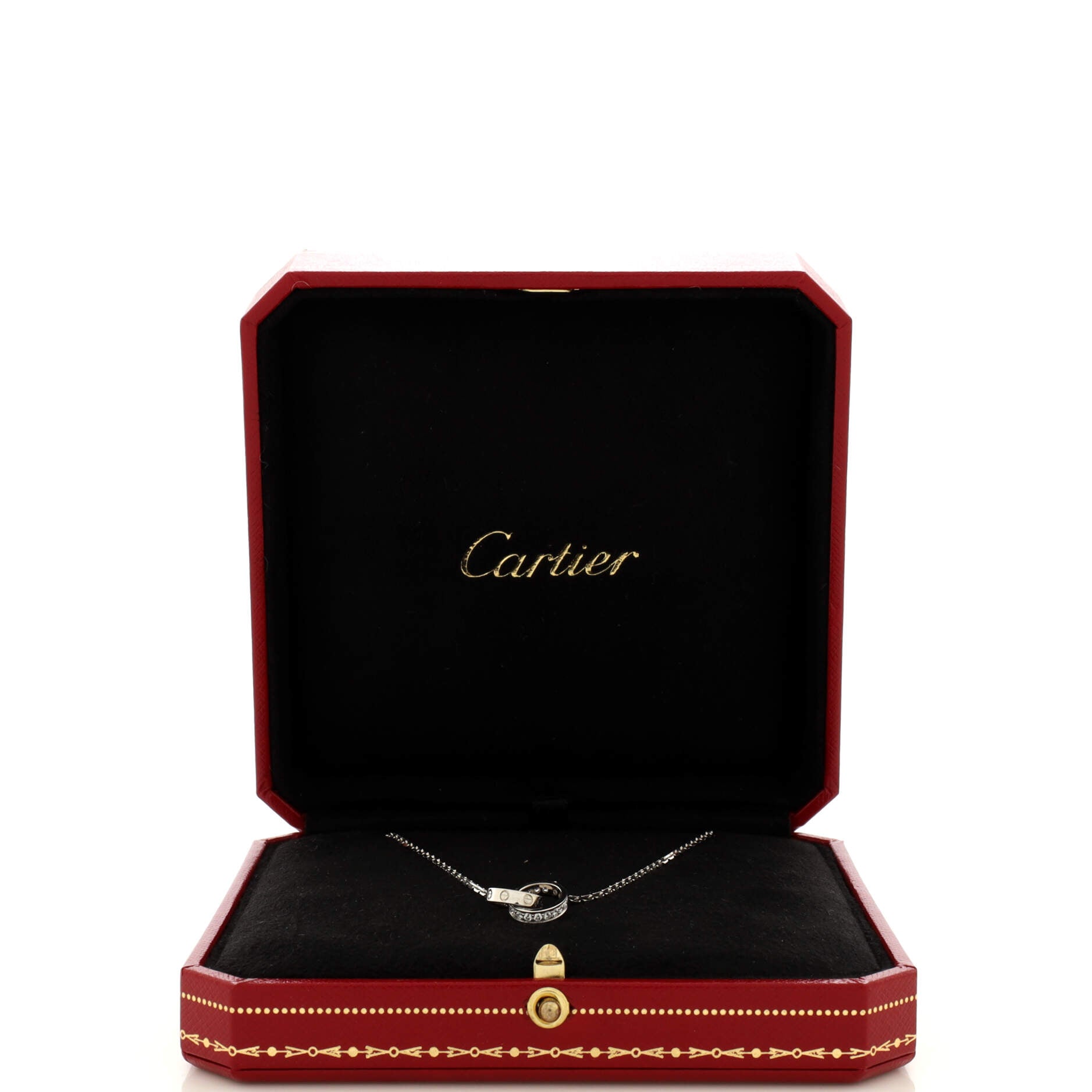 Love Interlocking Necklace 18K White Gold and Diamonds
