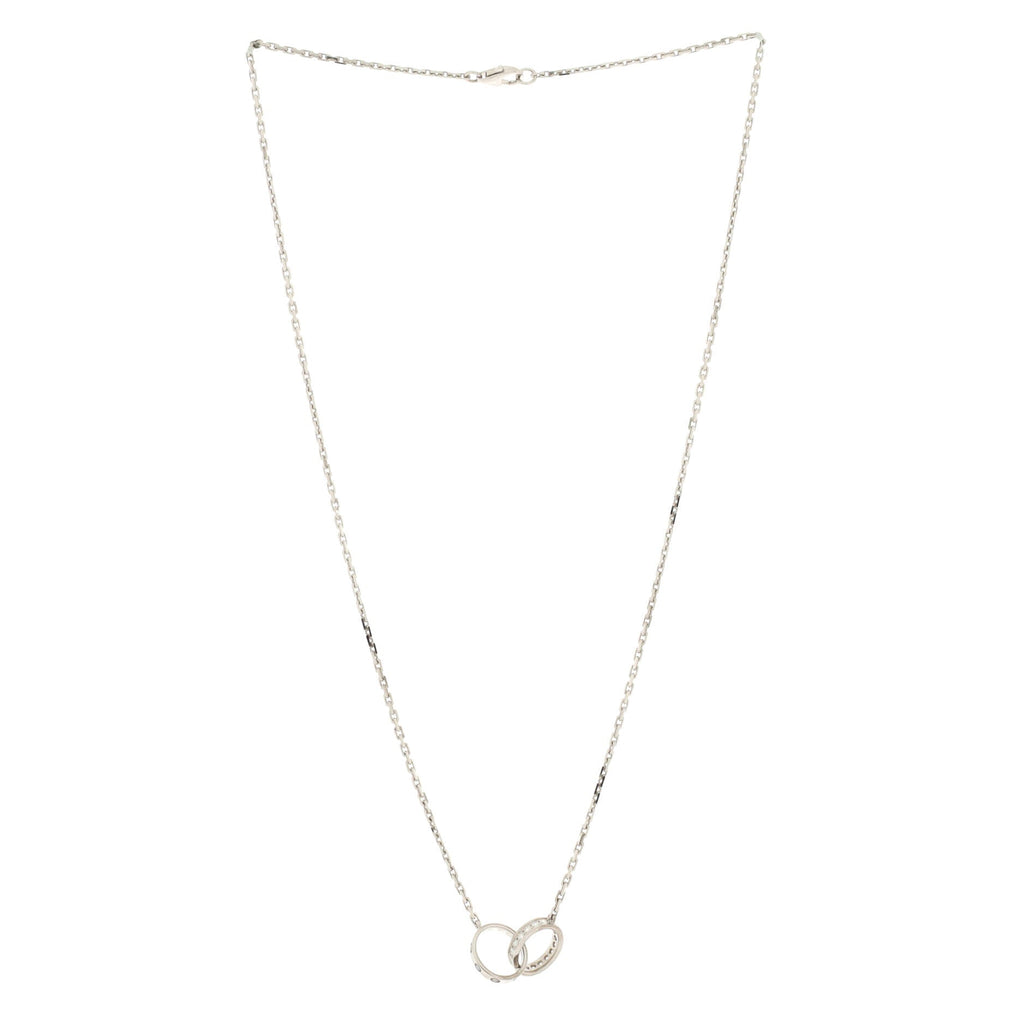 Love Interlocking Necklace 18K White Gold and Diamonds