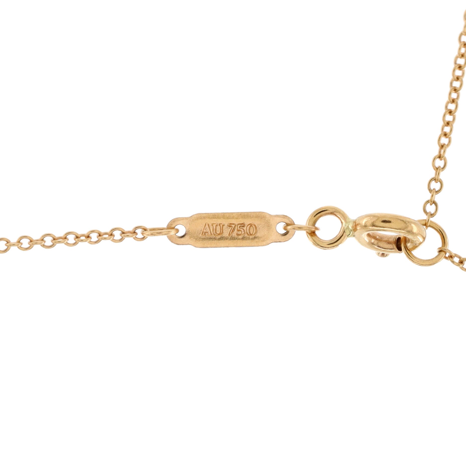 T Smile Pendant Necklace 18K Rose Gold Small