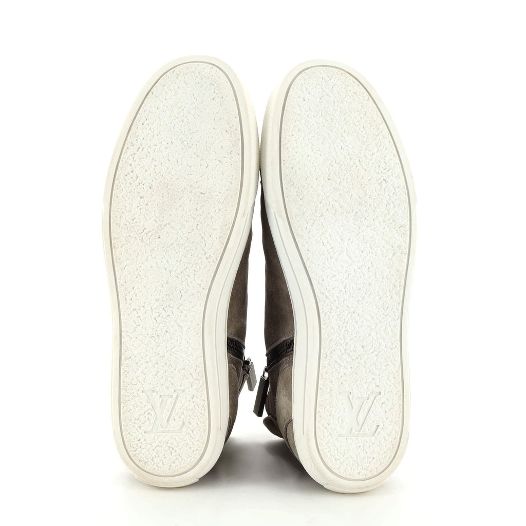 Men's Peace Sign High Top Sneakers Suede