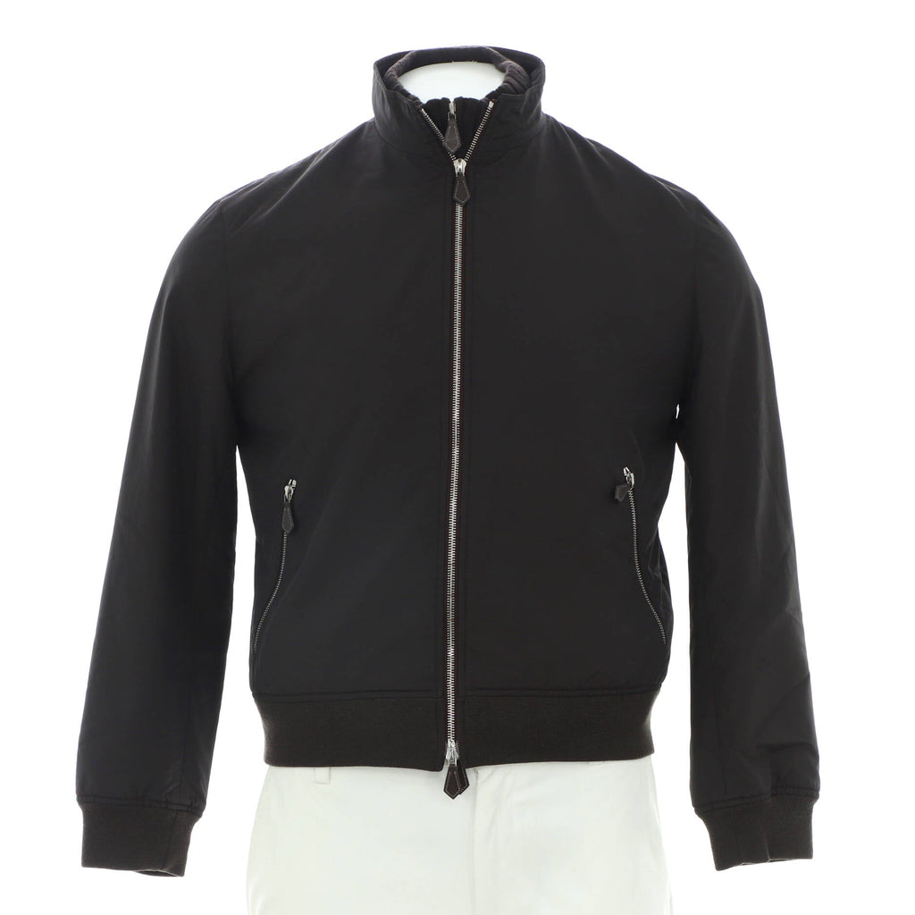 Men's Zip Up Bomber Jacket Nylon Blend