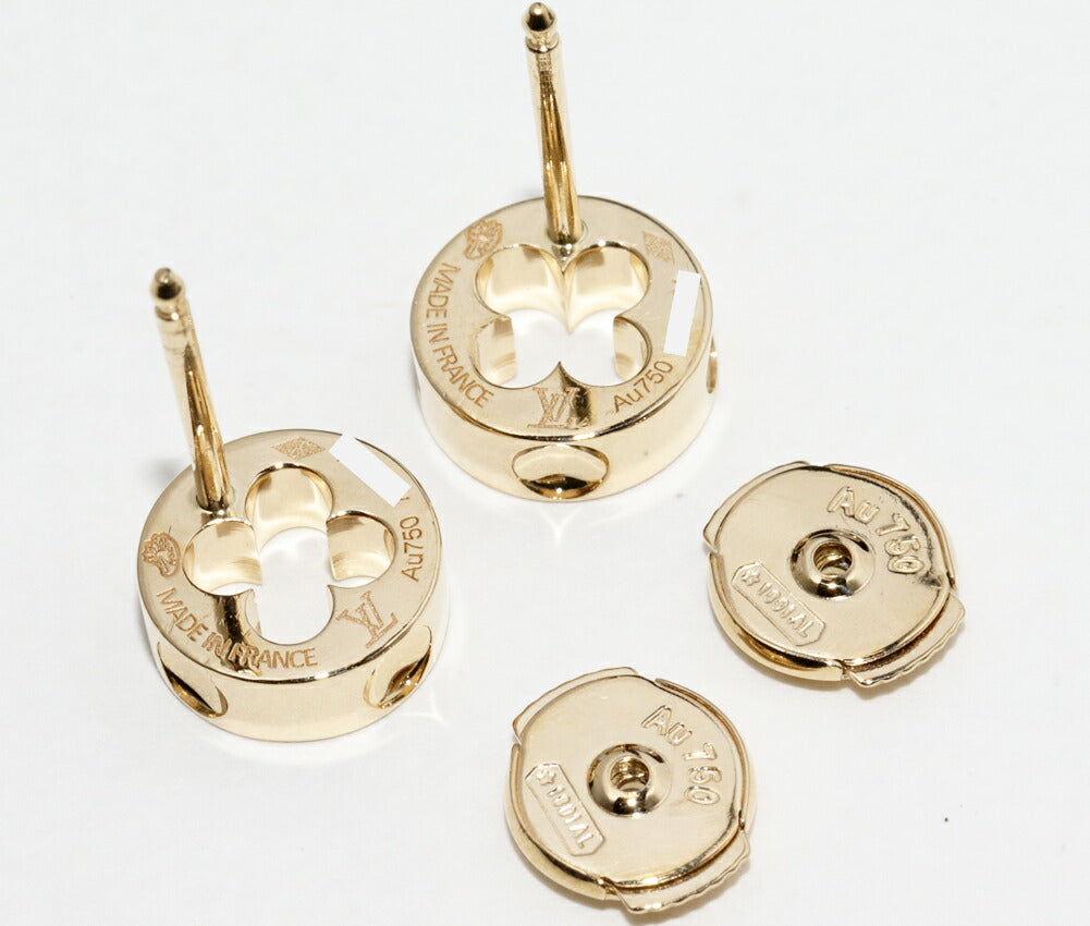Louis Vuitton K18YG Empreinte Earrings Q96578