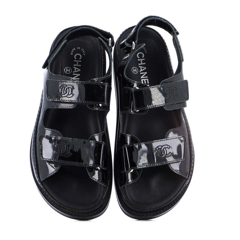 Women's Velcro Dad Sandals Patent