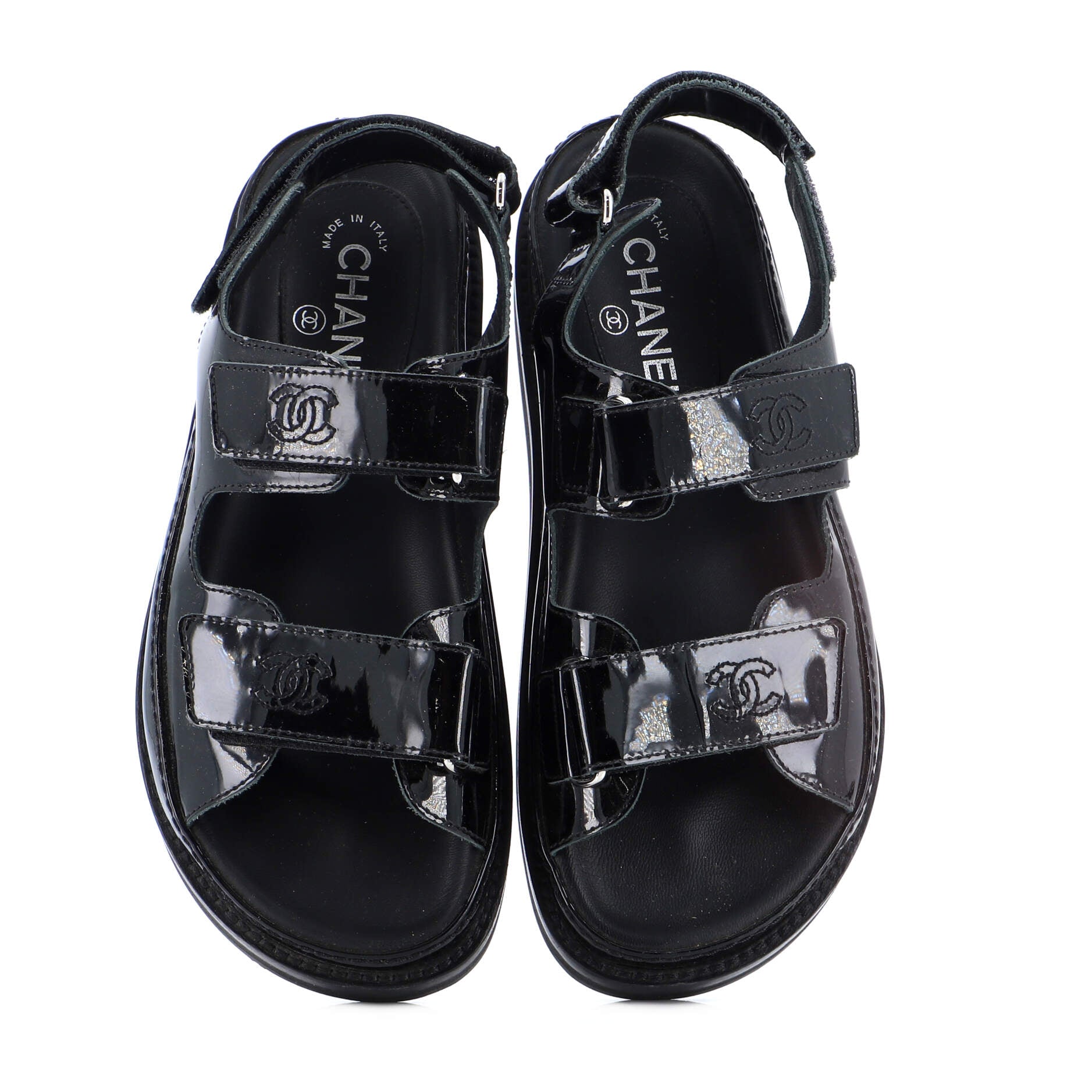 Women's Velcro Dad Sandals Patent