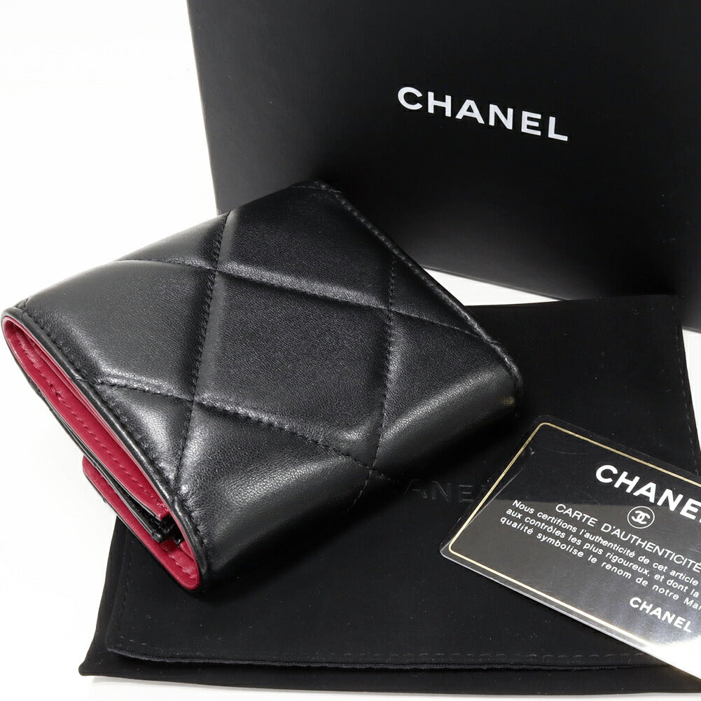 Chanel Lambskin CHANEL19 Tri-fold Wallet AP1064 B04852 94305
