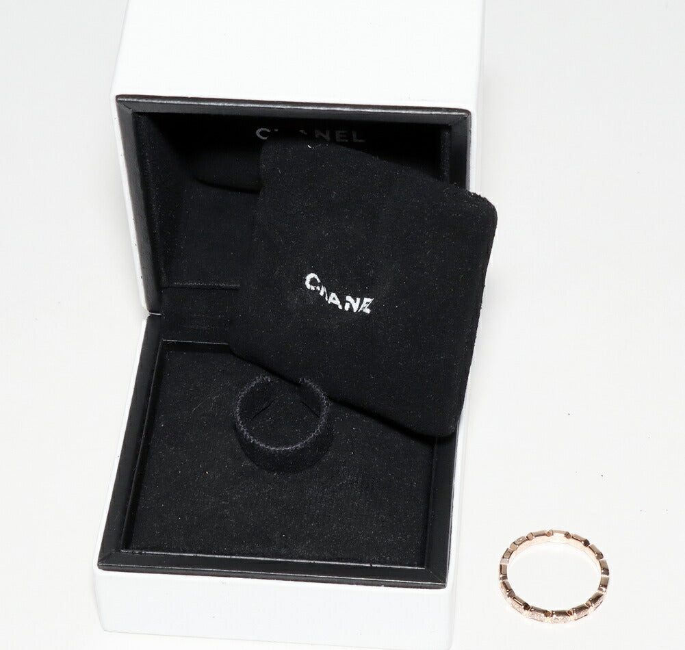 Chanel 18K Pink Gold Première Promesse Ring Diamond Ring J4134