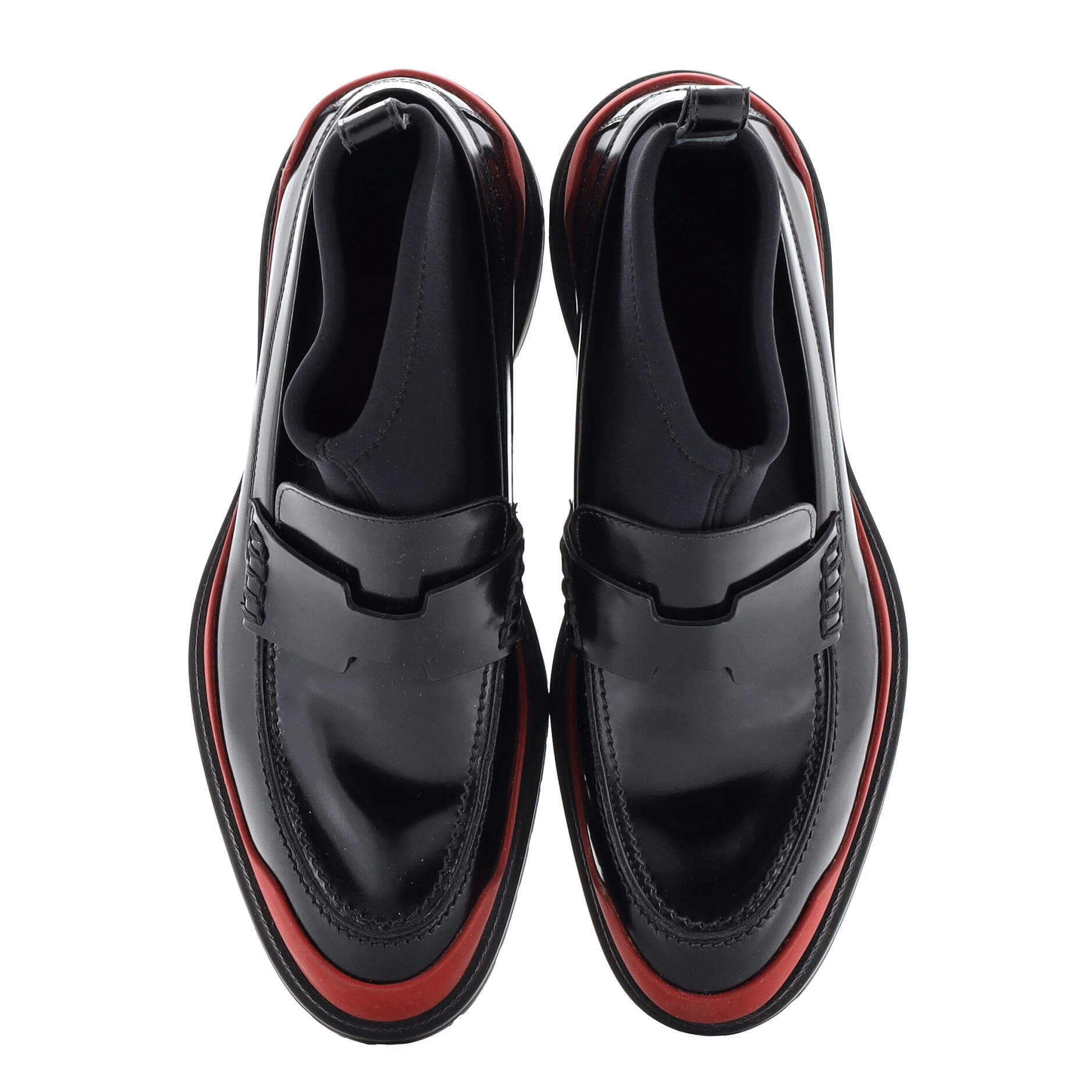 Women's Bill Loafers Leather with Neoprene