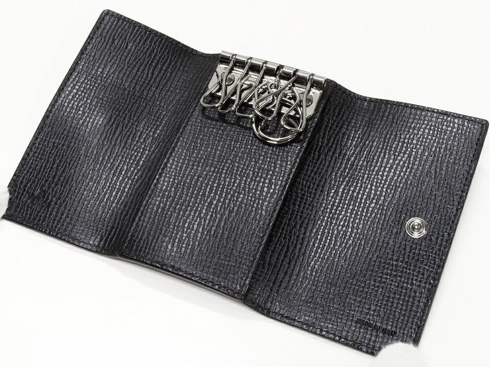 Fendi PVC Canvas 6 Key Case Black 8AP079 00VRE F0XB8