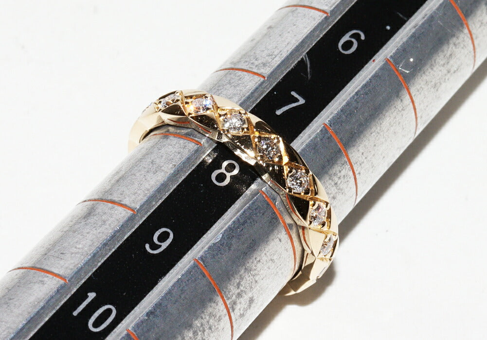 Chanel 18K Yellow Gold Coco Crush Ring J11872 Size 7.5