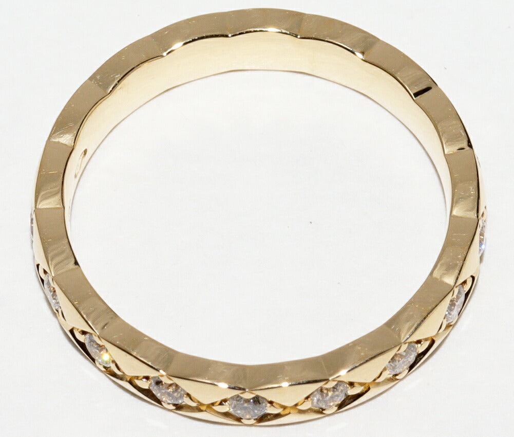 Chanel 18K Yellow Gold Coco Crush Ring J11872 Size 7.5