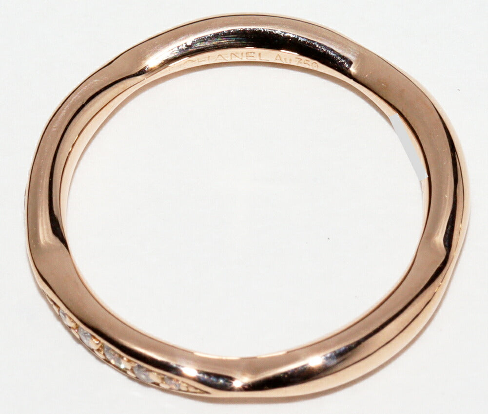 Chanel K18PG Camelia Collection Ring J10836