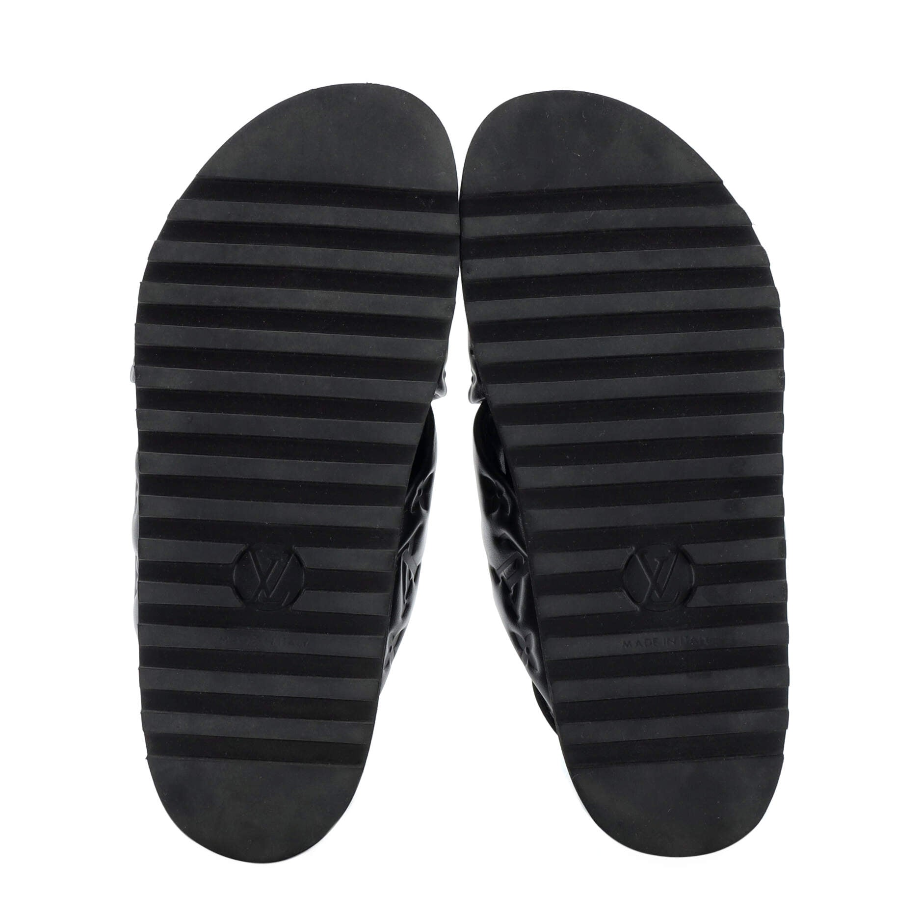 Women's Paseo Flat Comfort Sandal Monogram Embossed Lambskin