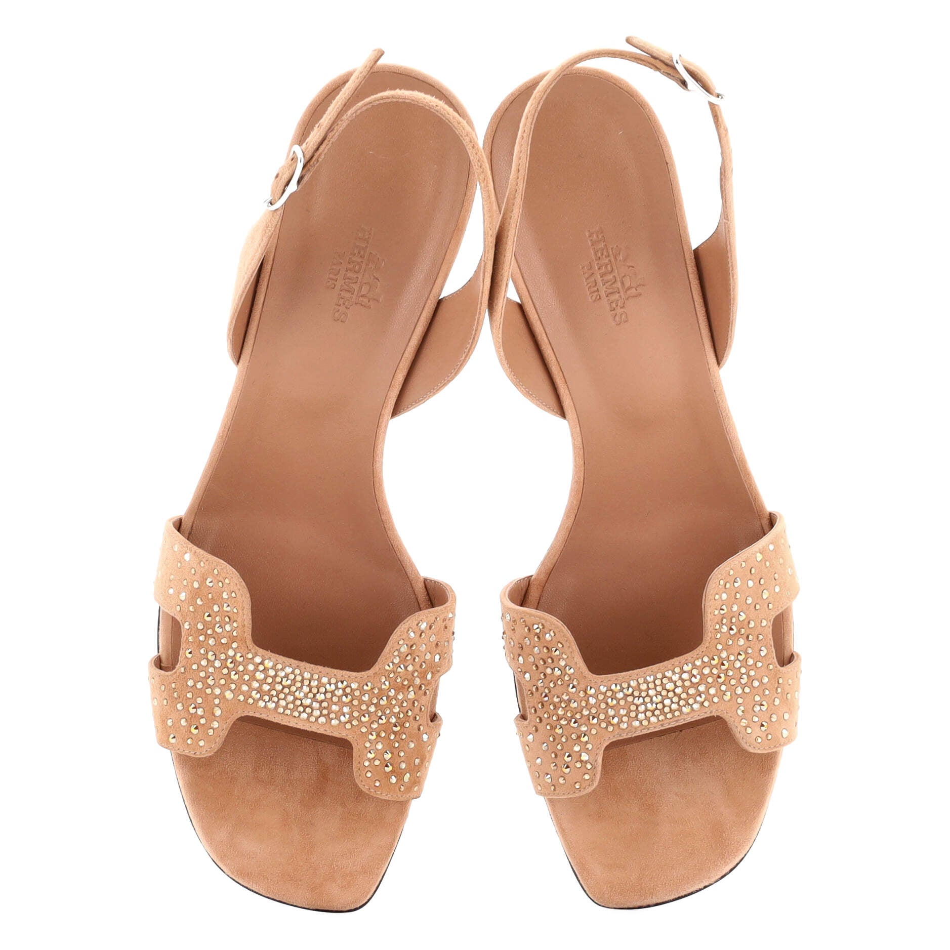 Women's Eternite Heeled Sandals Embellished Suede
